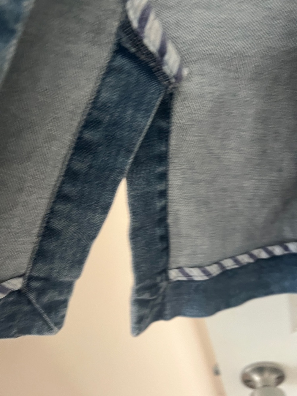 Anthropologie- Maeve Distressed Light Blue Denim Blazer - Picture 10 of 12